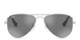 Ray-Ban Junior Kids Aviator Sunglasses in Silver – Product Photo 1