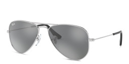 Ray-Ban Junior Kids Aviator Sunglasses in Silver – Product Photo 2
