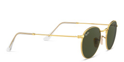 Ray-Ban Round Metal Sunglasses in Gold – Product Photo 5