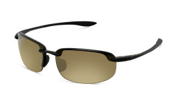 Shop Maui Jim Ho'Okipa Unisex Rimless Wide Rectangle Sunglasses in Black online.