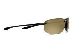 Shop Maui Jim Ho'Okipa Unisex Rimless Wide Rectangle Sunglasses in Black online.