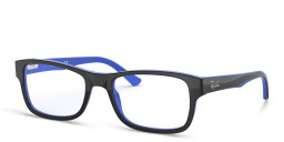 Shop Ray-Ban Unisex Rectangle Eyeglasses in Black online.