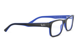 Shop Ray-Ban Unisex Rectangle Eyeglasses in Black online.