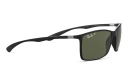 Shop Ray-Ban Liteforce Tech Rectangle Sunglasses in Black online.