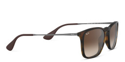 Ray-Ban Chris Square Sunglasses in Black in Tortoise – Product Photo 5
