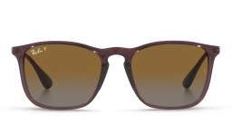Ray-Ban Chris Square Sunglasses in Transparent Brown/Brown Grey Gradient – Product Photo 2
