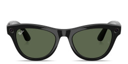 Shop Ray-Ban Meta Skyler Unisex Cat-Eye Sunglasses in Shiny Black online.