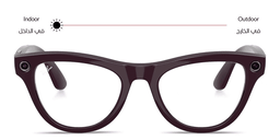 Shop Ray-Ban Meta Skyler Transitions® Unisex Cat-Eye Sunglasses in Shiny Mystic Violet/Transitions Amethyst online.