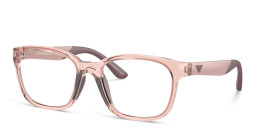 Emporio Armani Junior Kids Pillow Eyeglasses in Transparent Pink – Product Photo 2