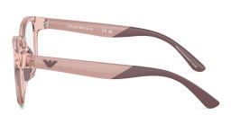 Emporio Armani Junior Kids Pillow Eyeglasses in Transparent Pink – Product Photo 3