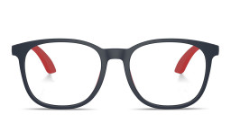 Shop Emporio Armani Kids Panthos Eyeglasses in Blue online.