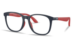 Shop Emporio Armani Kids Panthos Eyeglasses in Blue online.