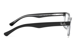 Ray-Ban Junior Kids Square Eyeglasses in Black On Transparent – Product Photo 3