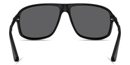 Shop Emporio Armani Eagle Logo Square Sunglasses in Black online.