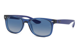 Ray-Ban Junior Kids New Wayfarer Square Sunglasses in Transparent Blue – Product Photo 2