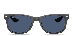 Ray-Ban Junior Kids New Wayfarer Square Sunglasses in Rubber Dark Gray/Dark Blue – Product Photo 3