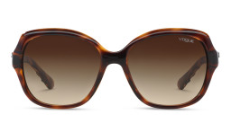 Shop Vogue Eyewear Square Sunglasses in Havana online.