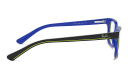 Ray-Ban Junior Kids Square Eyeglasses in Dark Grey On Blue – Product Photo 3