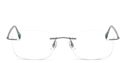 Ray-Ban Optics Rimless Rectangle Eyeglasses in Gunmetal – Product Photo 1