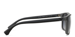 Shop Emporio Armani Square Sunglasses in Rubber Black & Grey online.