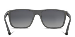 Shop Emporio Armani Square Sunglasses in Rubber Black & Grey online.