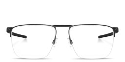 Oakley Voon Wide Half-Rim Square Eyeglasses in Black – Product Photo 1