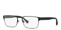 Emporio Armani Wide Rectangle Eyeglasses in Black – Product Photo 2