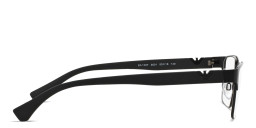Emporio Armani Wide Rectangle Eyeglasses in Black – Product Photo 3