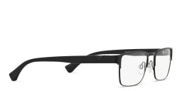 Emporio Armani Wide Rectangle Eyeglasses in Black – Product Photo 4