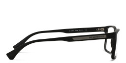 Emporio Armani Rectangle Eyeglasses in Rubber Black – Product Photo 4