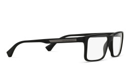 Emporio Armani Wide Rectangle Eyeglasses in Black – Product Photo 4