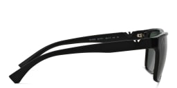 Shop Emporio Armani Unisex Square Sunglasses1 in Shiny Black online.