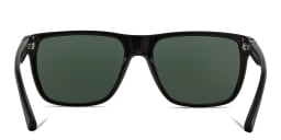 Shop Emporio Armani Unisex Square Sunglasses1 in Shiny Black online.