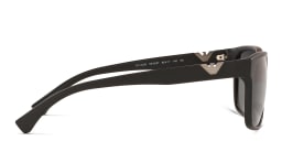 Shop Emporio Armani Square Sunglasses in Matte Black online.