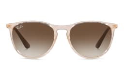 Shop Ray-Ban Junior Kids Panthos Sunglasses in Transparent light brown/Gradient Brown online.
