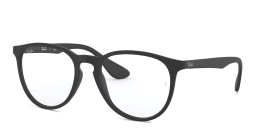 Shop Ray-Ban Erika Optics Round Eyeglasses in Black online.