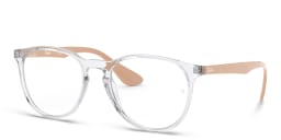 Shop Ray-Ban Erika Round Eyeglasses in Transparent online.