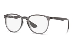Shop Ray-Ban Erika Round Eyeglasses in Transparent Grey online.