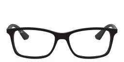 Shop Ray-Ban Optics Unisex Rectangle Eyeglasses in Black online.
