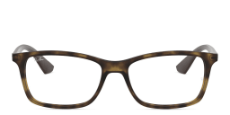 Shop Ray-Ban Optics Unisex Rectangle Eyeglasses in Havana online.