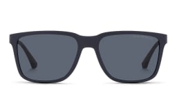 Shop Emporio Armani Square Sunglasses in Matte Blue online.