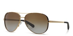 Shop Michael Kors Chelsea Pilot Sunglasses in Brown online.