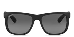 Shop Ray-Ban Justin Square Sunglasses in Black/Grey Gradient online.