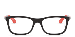 Shop Ray-Ban Junior Kids Square Eyeglasses in Black online.