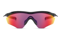Shop Oakley M2 Frame XL Half-Rim Irregular Sunglasses in Black/Prizm Road online.