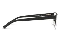 Shop Armani Exchange A|X Logo Rectangle Eyeglasses in Black online.