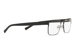 Shop Armani Exchange A|X Logo Rectangle Eyeglasses in Black online.