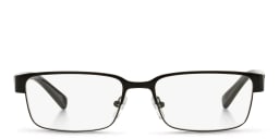 Shop Armani Exchange Rectangle Eyeglasses in Black online.