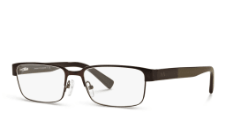 Shop Armani Exchange Rectangle Eyeglasses in Brown online.