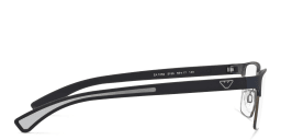 Shop Emporio Armani Rectangle Eyeglasses in Rubber Blue & Gunmetal online.